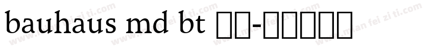 bauhaus md bt 粗体字体转换